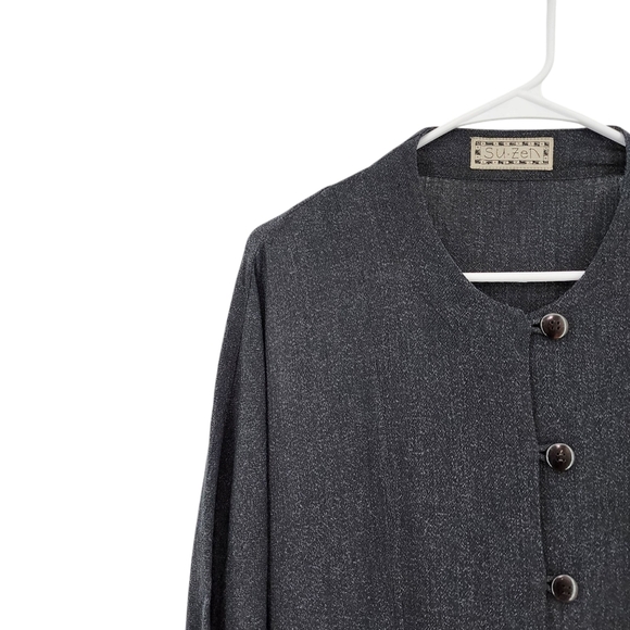 Suzen Women's Vintage Wool Blend Long Sleeves Button Front Maxi Dress - L - Picture 2 of 10